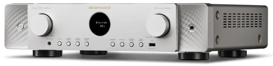 AV Receiver Marantz Cinema 70S S2 z bočního pohledu s předními ovládacími prvky