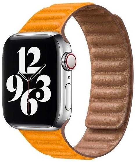 Řemínek COTECi Double Suction kožený na Apple Watch 38/40/41 mm žlutý