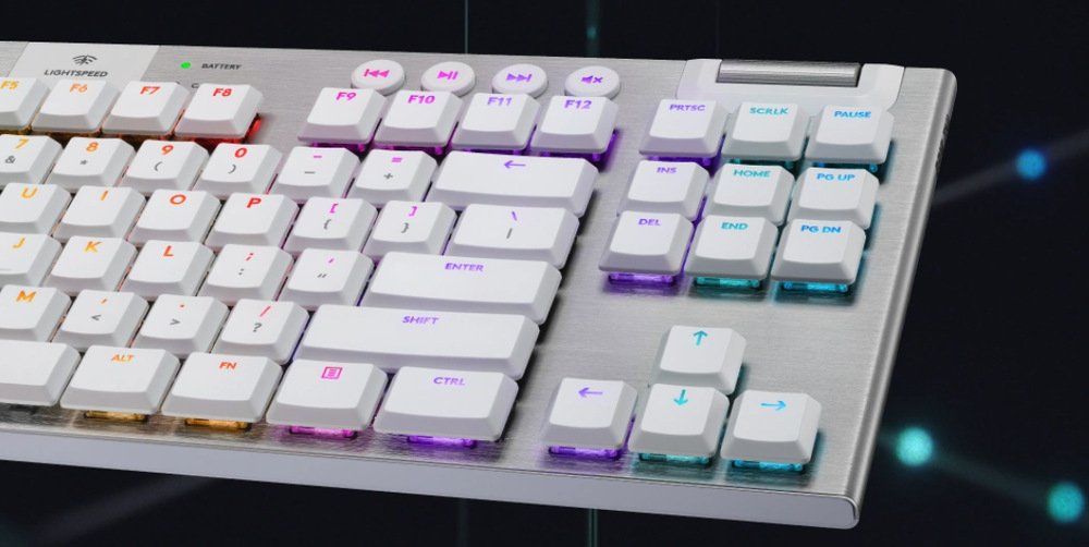 Klávesnice Logitech Gaming G915 TKL Lightspeed Tenkeyless RGB, Tactile, US bílá