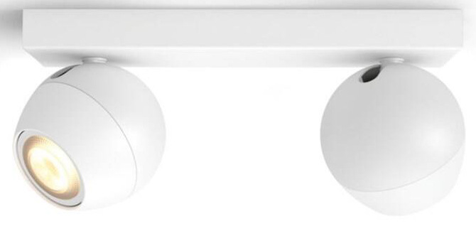 Bodové svítidlo Philips Hue Buckram White Ambiance 2 Spot bílé