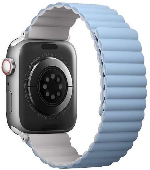 Řemínek Uniq Revix Reversible na Apple Watch 38/40/41mm bílý/modrý