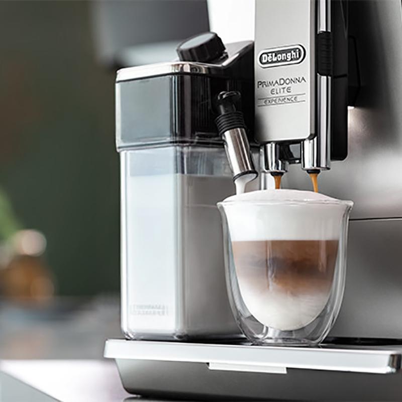 Automatický kávovar De'Longhi PrimaDonna Elite ECAM 650.85.MS stříbrný Espresso De'Longhi ECAM 650.85.MS PrimaDonna Elite