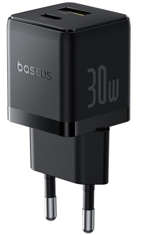 Nabíječka do sítě Baseus Palm 30W 1xUSB-A 1xUSB-C PD QC 3.0 černá