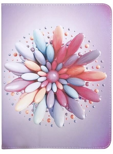 Pouzdro na tablet flipové GreenGo Candy Flower na tablet 7-8"