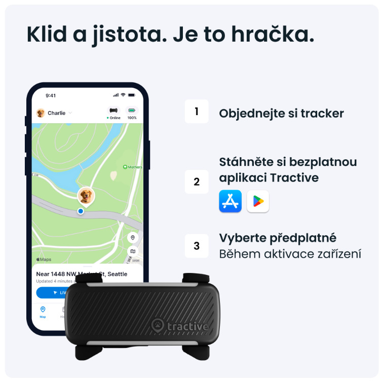 GPS lokátor Tractive DOG 6 - černý