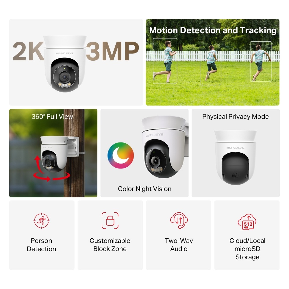 IP kamera Mercusys MC510 bílá Mercusys MC510