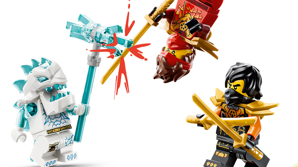 Stavebnice LEGO® NINJAGO® 71864 Kombinovatelná vozidla Kaie a Colea Kai a Cole vyrážejí do boje ve vlastních vozidlech s odlišnou výbavou
