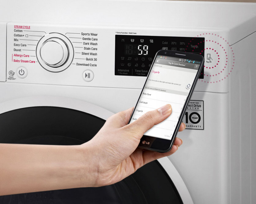 Pračka se sušičkou LG F2J6HM0W bílá barva NFC