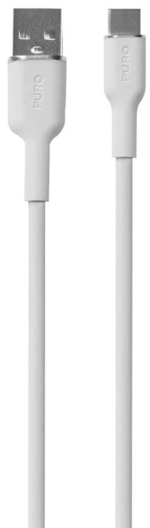 Kabel Puro Soft USB-C/USB-A 60 W, 1,5 m - bílý