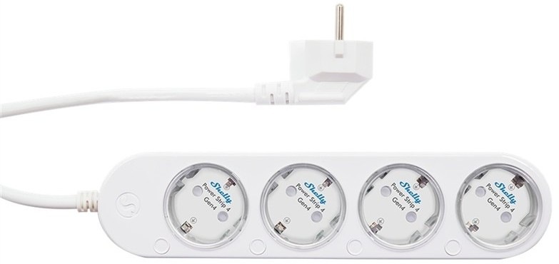 Chytrý prodlužovací na každé zásuvce Shelly Powerstrip s měřením spotřeby na každé zásuvce