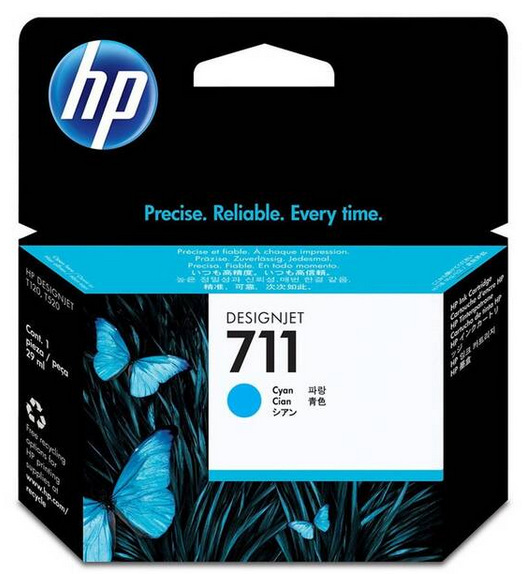 Inkoustová náplň HP 711, 29 ml azurová HP 711, 29 ml - azurová (CZ130A)