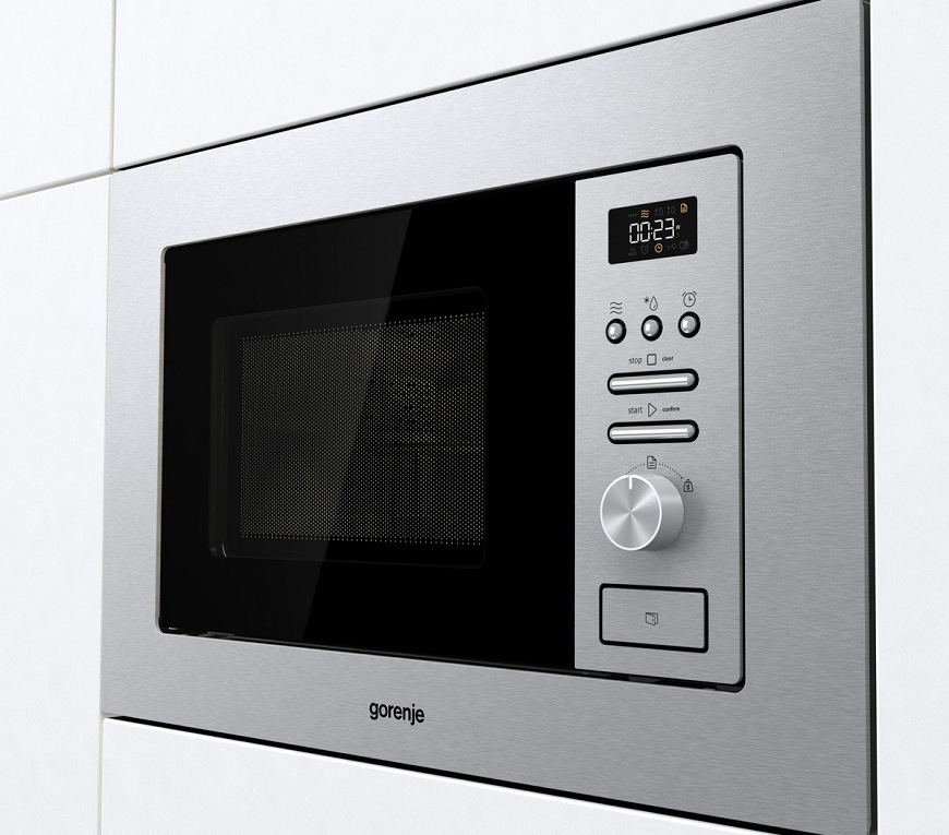 Mikrovlnná trouba Gorenje Advanced BMI201AG1X nerez Vestavná mikrovlnka Gorenje BMI201AG1X, gril v kombinaci s mikrovlnami