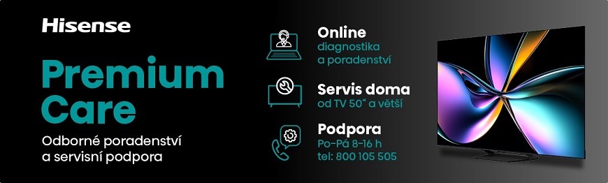 Televize Hisense 43E7Q PRO Televize Hisense banner Premium Care