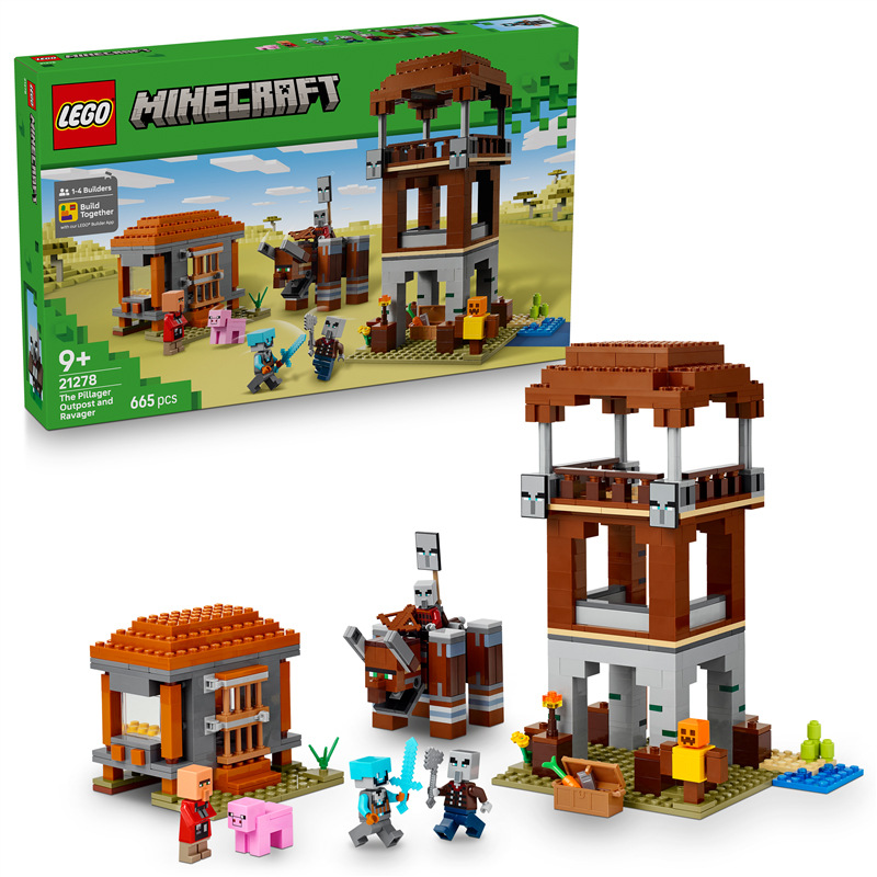 Stavebnice LEGO® Minecraft® 21278 Základna plenitelů a Ničitel