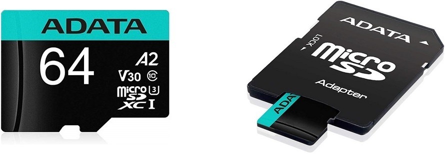 Paměťová karta ADATA Premier Pro MicroSDXC 64GB (100R/80W) + adaptér ADATA Premier Pro