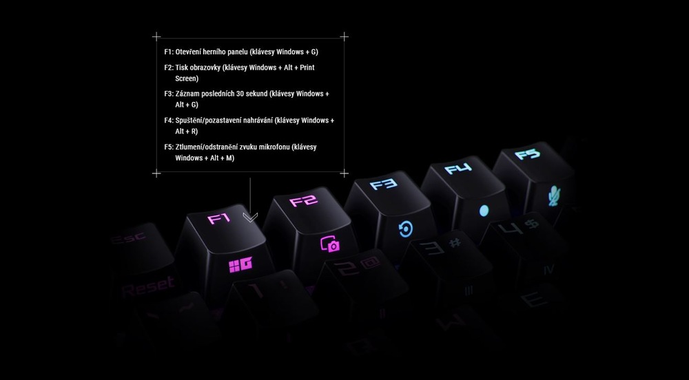 Klávesnice Asus STRIX SCOPE II 96 (ROG NX Snow / PBT) - US bílá Asus ROG Strix Scope II 96