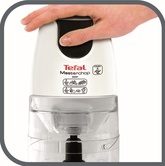 Sekáček potravin Tefal MB450B38 Masterchop XL šedý/bílý Sekáček potravin Tefal MB450B38 Masterchop XL a ovládací tlačítko