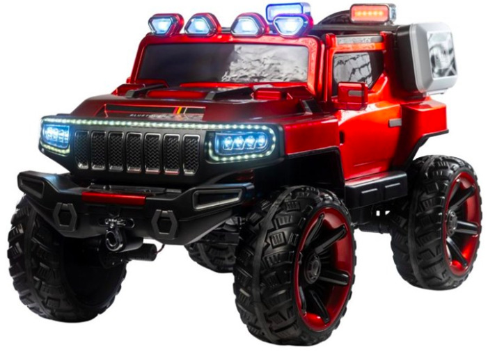 Dětské elektrické autíčko BLUETOUCH off-road pro kluky, červené terénní vozítko se světly