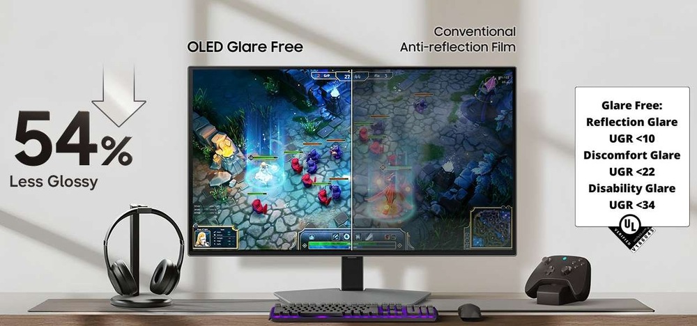 Samsung Odyssey G8 (G80SH) zaujme i speciální úpravou Glare Free