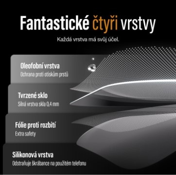 PanzerGlass Privacy na Apple iPhone 14 Pro Max s instalačním rámečkem (P2786), šedá