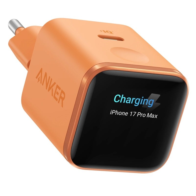 Nabíječka do sítě Anker Nano 45 W, v oranžovém provedení