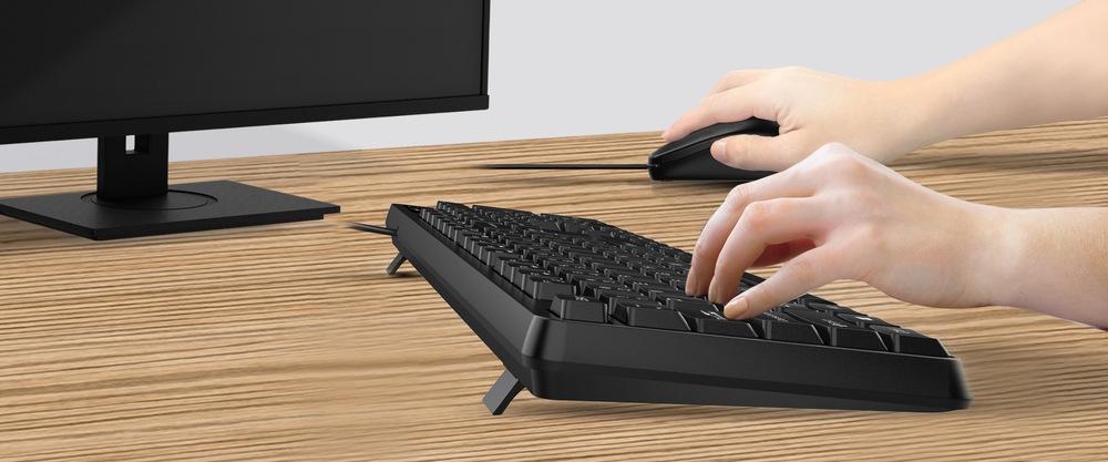Klávesnice s myší Genius KM-170, drátový set, copilot, USB, CZ+SK layout černá Genius KM-170 (31330006418)