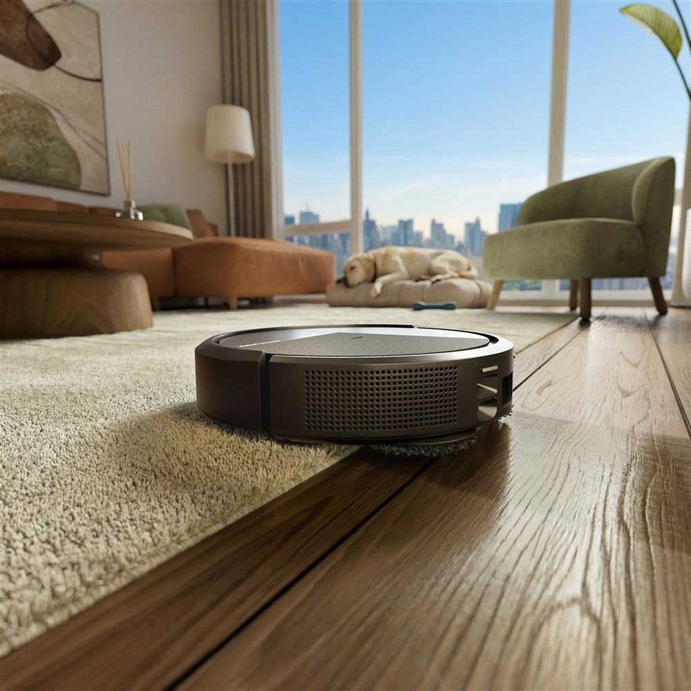 Vytírání pomocí mopovacích podložek robota Roomba Plus 515 Combo.