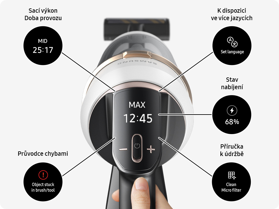 Tyčový vysavač Samsung BESPOKE JET pet VS20B95823W/GE