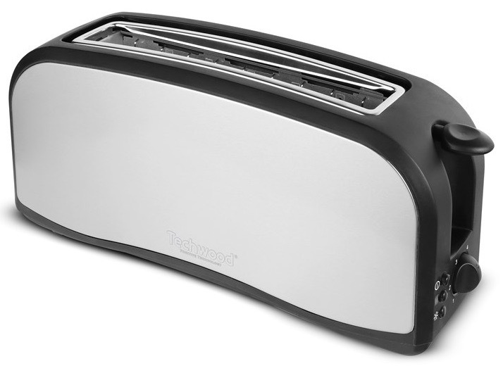 Topinkovač Techwood s příkonem 1 000 W, zásuvka na drobky