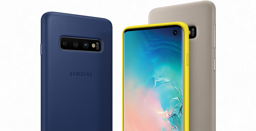 Kryt na mobil Samsung Leather Cover na Galaxy S10 šedý Kryt na mobil Samsung Leather Cover na Galaxy S10 šedý