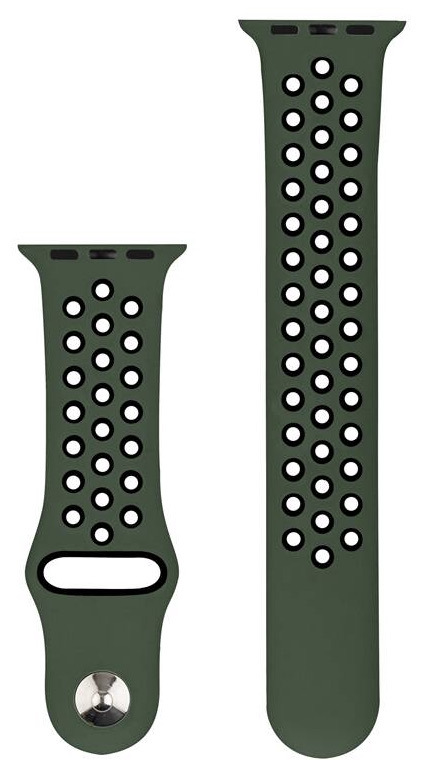 Řemínek RhinoTech na Apple Watch 42/44/45/49 mm - olivový/černý