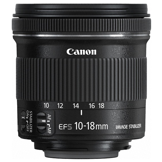 Objektiv Canon EF-S 10-18 mm f/4.5-5.6 IS STM černý Objektiv Canon EF-S 10-18 mm f/4.5-5.6 IS STM černý