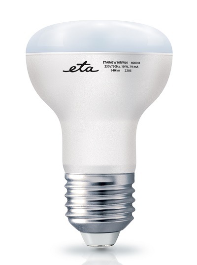 Žárovka LED ETA EKO LEDka reflektor 10W, E27, neutrální bílá žárovka ETAR63W10NW01 LED