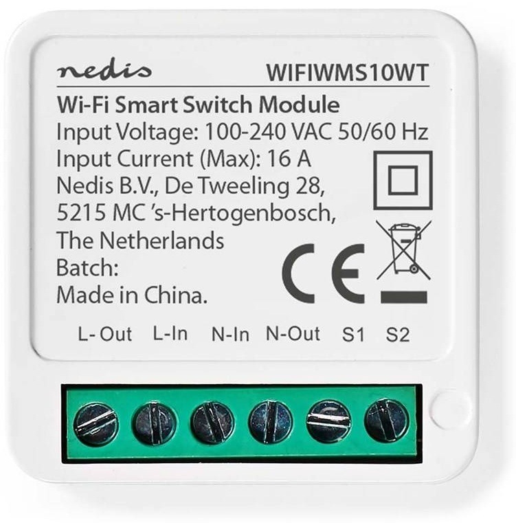 Spínač Nedis SmartLife, Wi-Fi, 3680 W