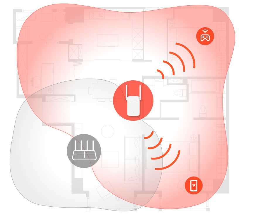 Wi-Fi extender Mercusys ME30, AC1200 bílý Wi-Fi extender Mercusys ME30, AC1200 bílý