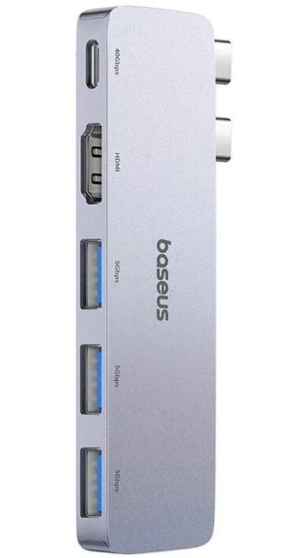 USB Hub Baseus UltraJoy Series 5-Port HUB šedý