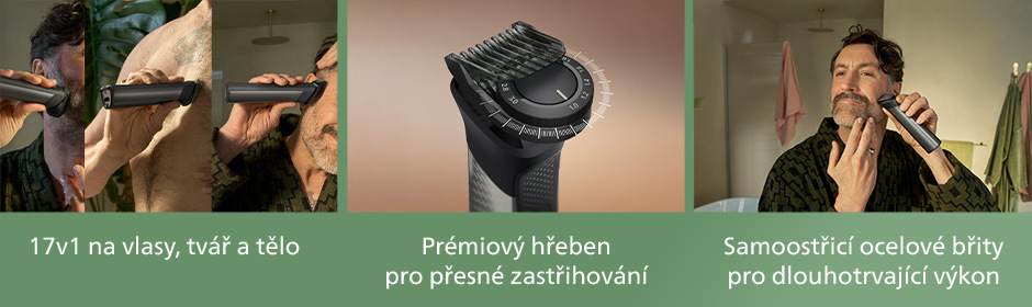 Muž holící se multifunkčním zastřihovačem Philips MG7941/15 Series 7000