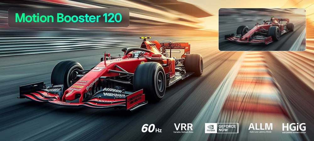 Televize LG 65QNED80B6B VRR, ALLM a GeForce NOW zajišťují plynulé hraní, Bluetooth ovladače minimalizují zpoždění i sportovní AI funkce.