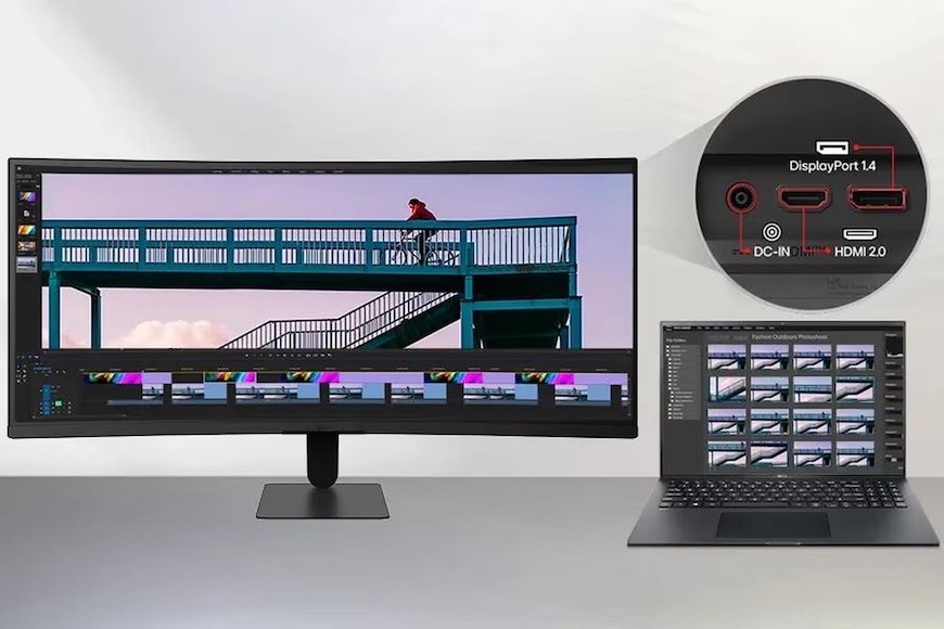 Monitor LG UltraWide 34U601B-B černý Monitor LG UltraWide 34U601B-B samozřejmě podporuje aplikaci LG Switch, která umožňuje rozdělit obrazovku, upravovat rozvržení oken a obecně si přizpůsobit pracovní plochu