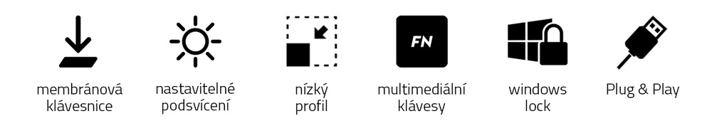 Klávesnice Niceboy ORYX K100 černá