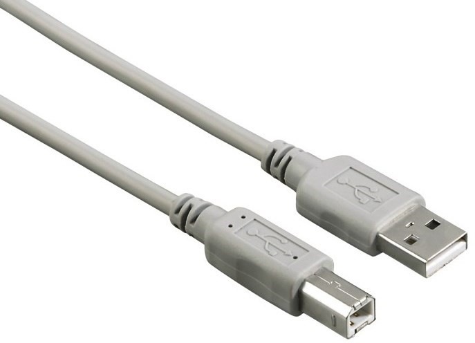 Kabel Hama USB 2.0 typ A-B, 1,5 m - šedý