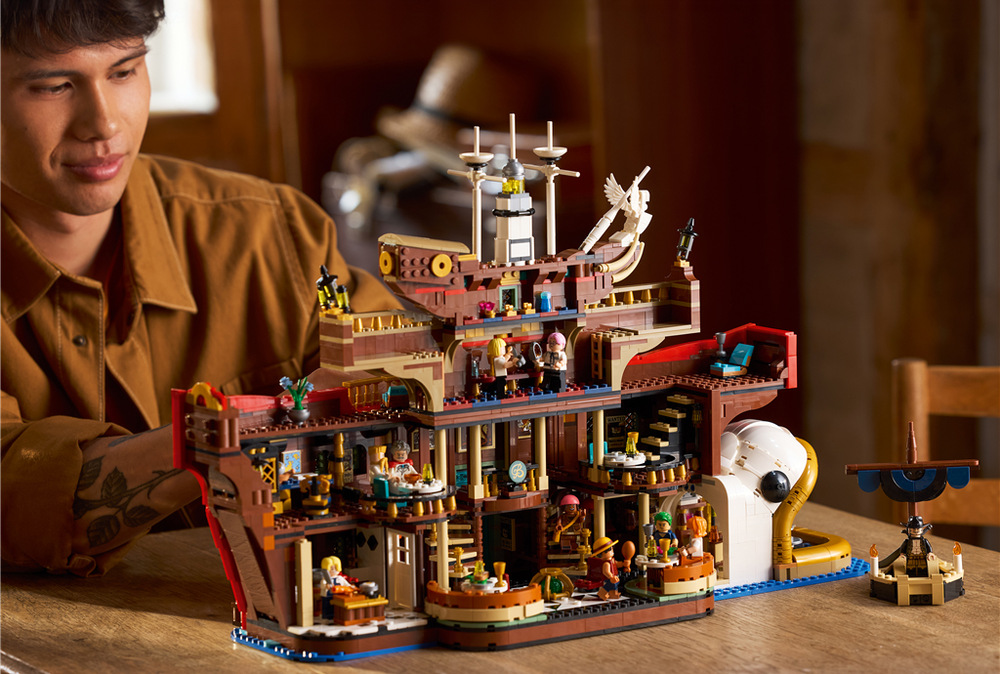 Stavebnice LEGO® ONE PIECE 75640 Plovoucí restaurace Baratie Model nabídne poutavé stavění, digitální 3D návod i působivý výstavní kousek pro fanoušky ONE PIECE.