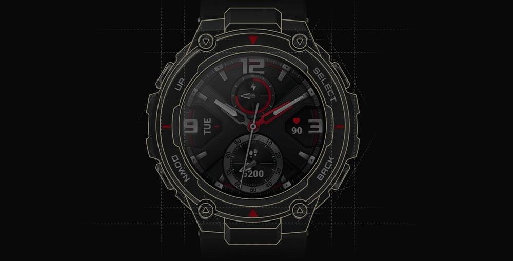 Chytré hodinky Amazfit T-Rex - Rock Black Xiaomi T-Rex
