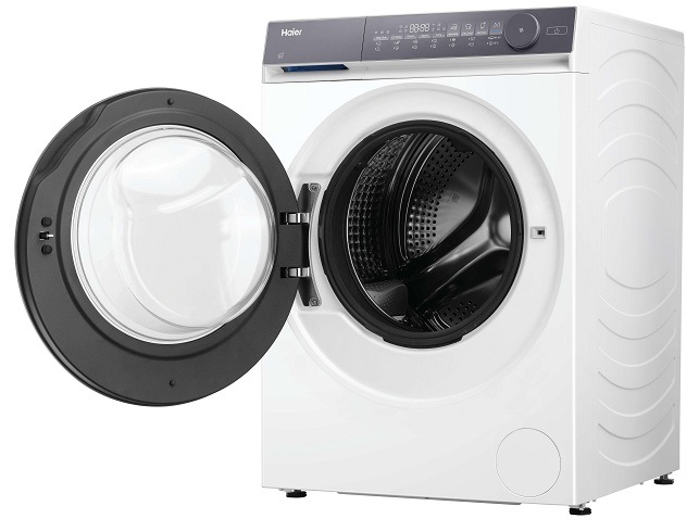 Pračka se sušičkou Haier HWD80-B14367U1-S bílá otevřená pračka se sušičkou haier HWD80-B14367U1-S ze strany