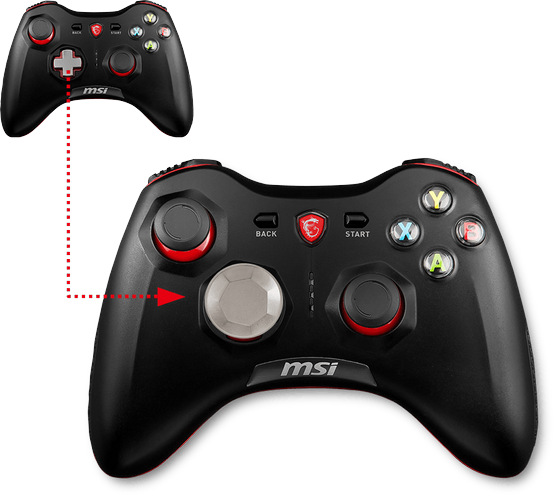 Gamepad MSI Force GC30, bezdrátový, pro PC, PS3, Android černý Gamepad MSI Force GC30, bezdrátový, pro PC, PS3, Android černý