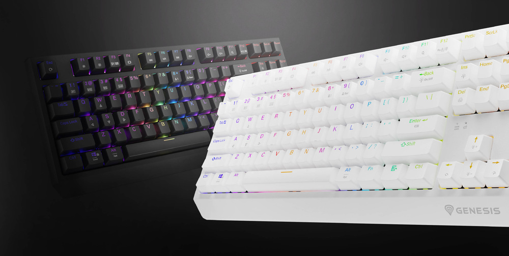 Klávesnice Genesis THOR 230, TKL, RGB, Outemu Red, bezdrátová, US layout černá Genesis THOR 230 TKL RGB Outemu Red US (NKG-2106)