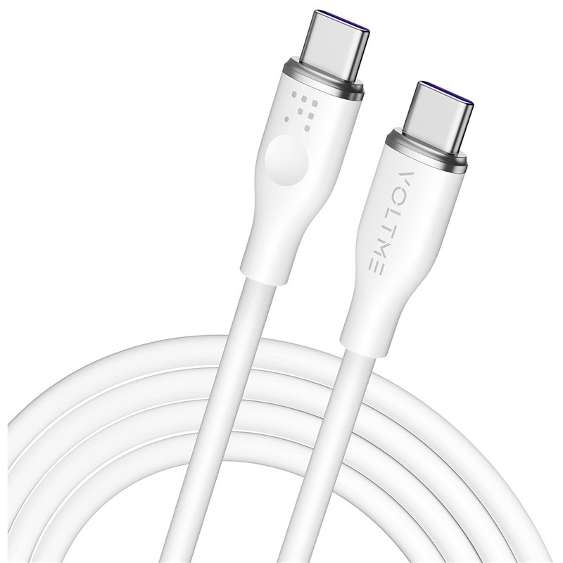 Kabel Voltme Powerlink Moss Series USB-C/USB-C, CTC 5A/100W 1,8m bílý