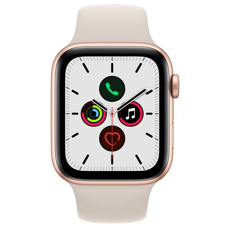 Chytré hodinky Apple Watch SE GPS, 40mm pouzdro ze zlatého hliníku - hvězdně bílý sportovní řemínek