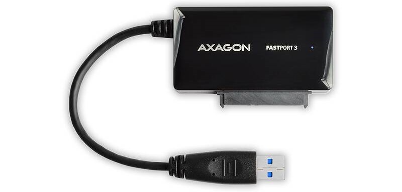 Adaptér Axagon USB3.0 - SATA 6G HDD FASTport3 vč. Napáječe černý