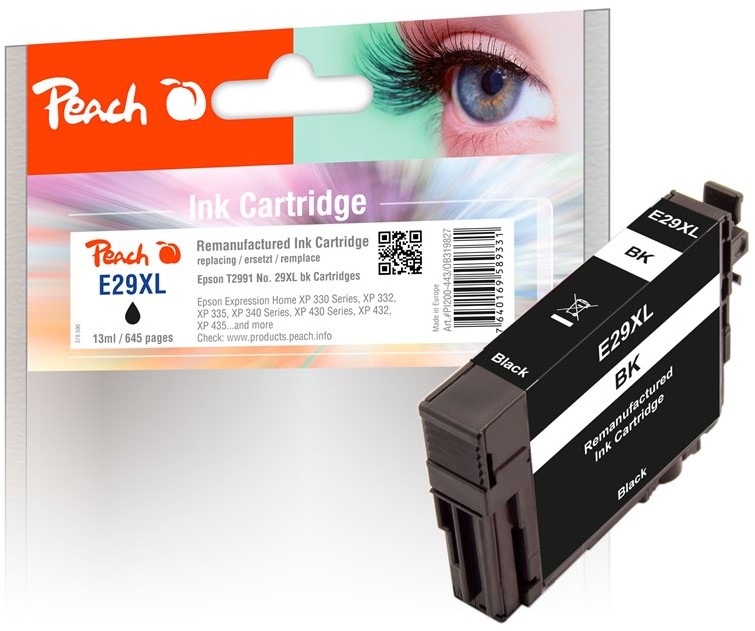 Inkoustová náplň Peach Epson 29XL, T2991, 645 stran - černá